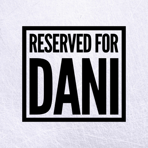 Reserved for Dani